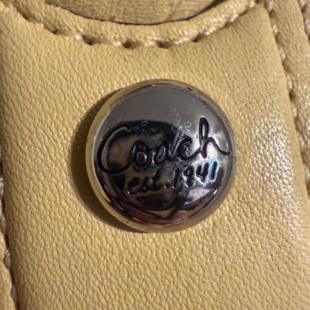 Coach Buttercup Yellow Leather Shoulder Bag - Picture 8 of 14